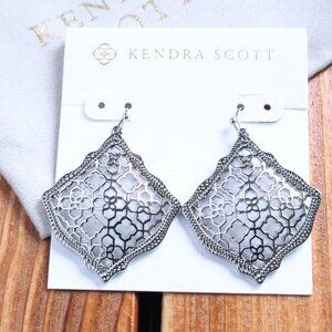 Kendra Scott Kirsten Silver Filigree Earrings fashion